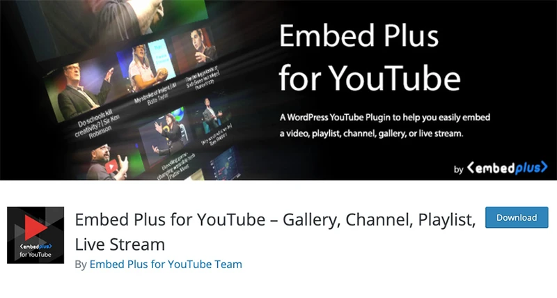 YouTube的Embed Plus