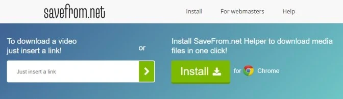 SaveFrom.net 是一个很棒的免费视频下载器