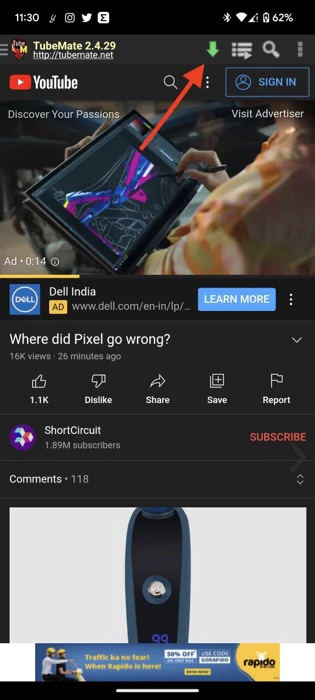 tubemate youtube 视频下载