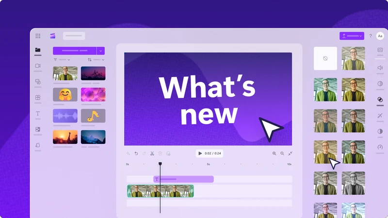 Clipchamp 视频编辑器的图像。