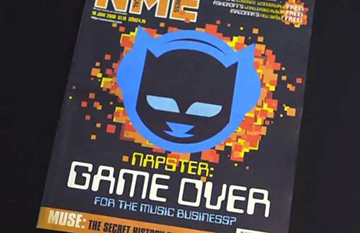 Napster 登上著名的《NME》杂志头版 Napster 登上著名的《NME》杂志头版