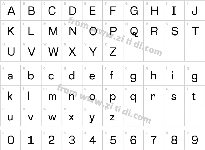 Instagram Sans Regular字体字体映射图