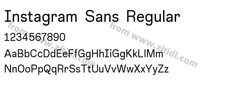 Instagram Sans Regular字体预览