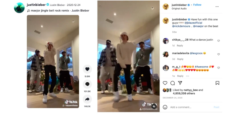 在 Instagram 上交叉推广