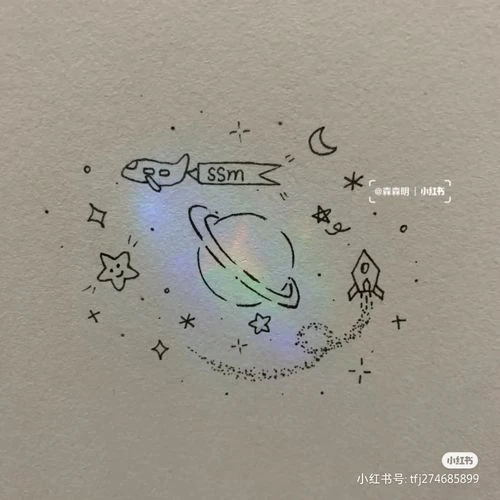 ins风黑白简笔画②