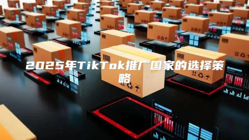 2025年TikTok推广国家的选择策略