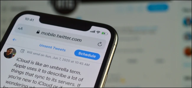 Scheduling a Tweet on a smartphone.